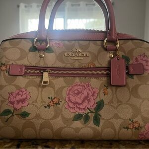 Pink Floral Coach Purse!